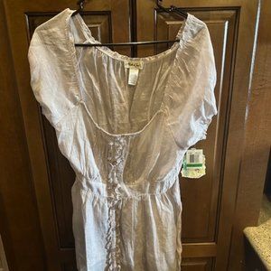 New Women's Light Purple Large Belle du Jour Short Sleeve Blouse